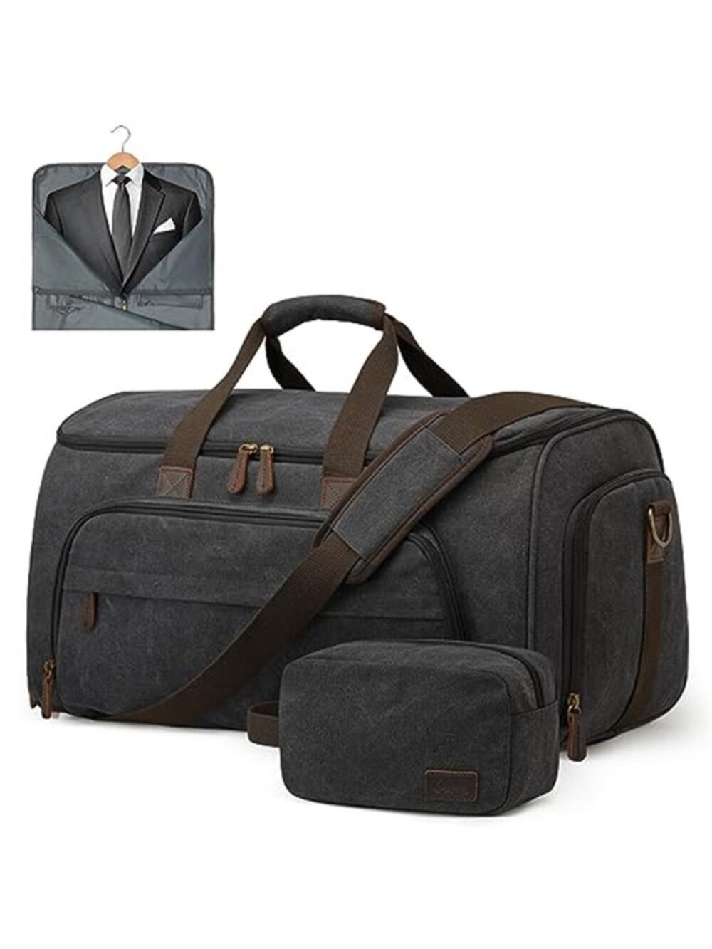 50L 2 in 1 Carry On Garment Bag Convertible Garment Duffle Bag Suit Bag